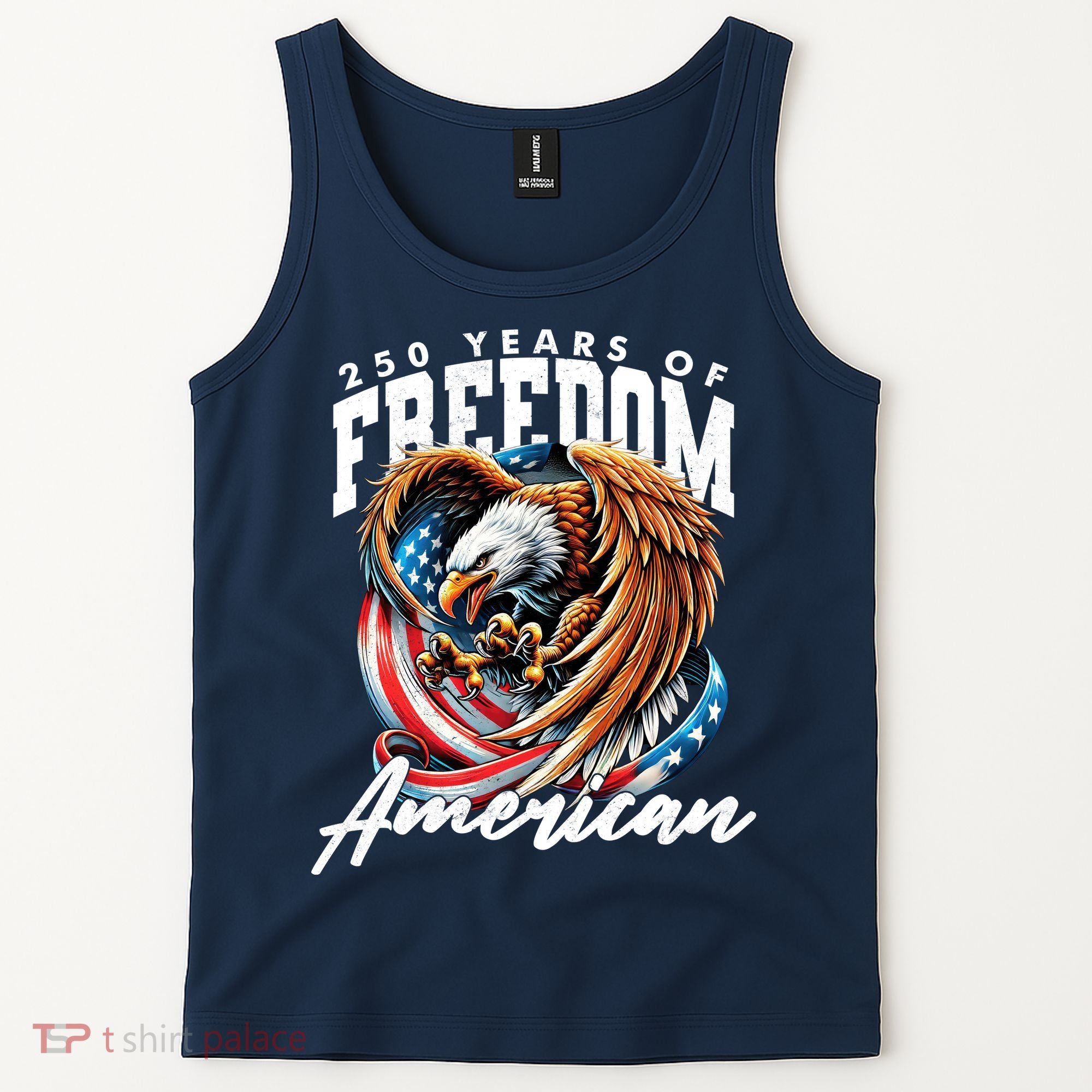 250 Years Of Freedom USA American Flag Eagle Tank Top