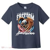 250 Years Of Freedom USA American Flag Eagle Toddler T-Shirt thumb 0