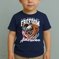 250 Years Of Freedom USA American Flag Eagle Toddler T-Shirt thumb 2