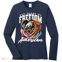 250 Years Of Freedom USA American Flag Eagle Women's Long Sleeve Shirt thumb 0