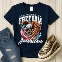 250 Years Of Freedom USA American Flag Eagle Women's T-Shirt thumb 3