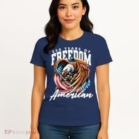 250 Years Of Freedom USA American Flag Eagle Women's T-Shirt thumb 4