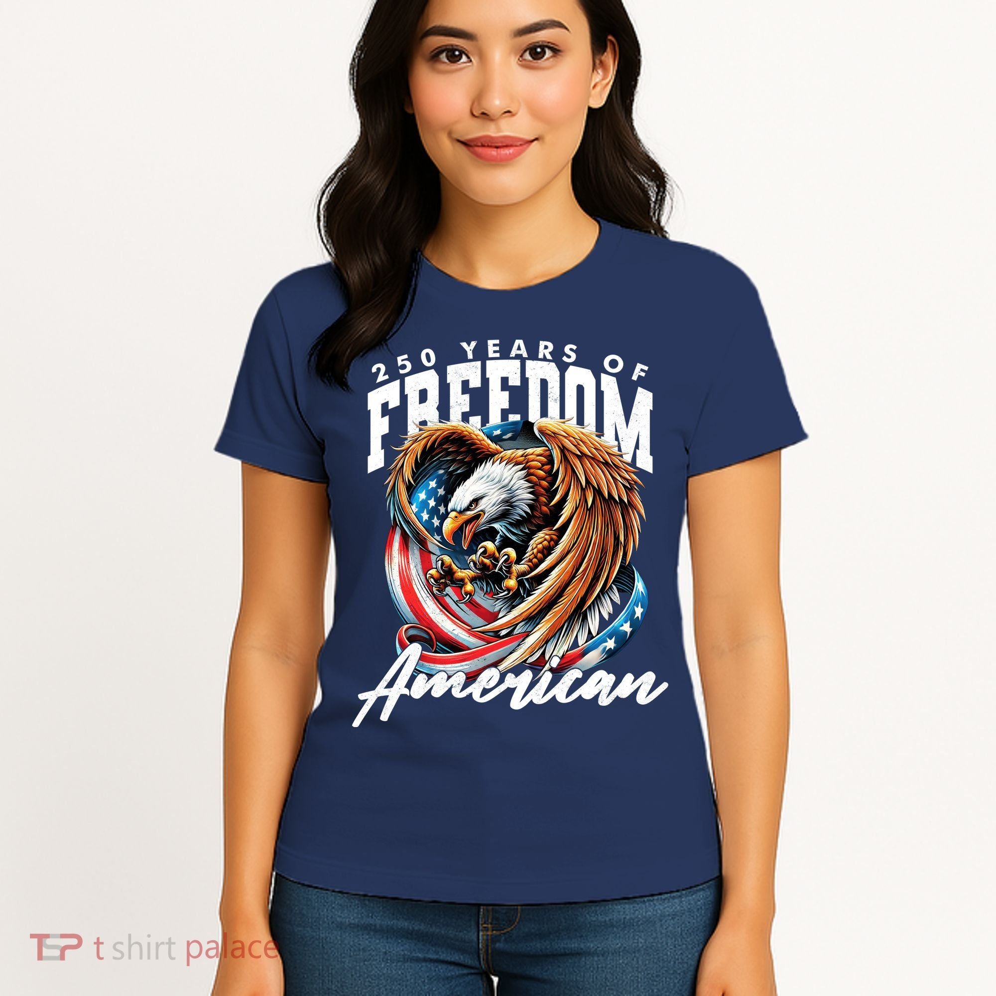 250 Years Of Freedom USA American Flag Eagle Women's T-Shirt