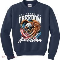 250 Years Of Freedom USA American Flag Eagle Kids Sweatshirt thumb 0