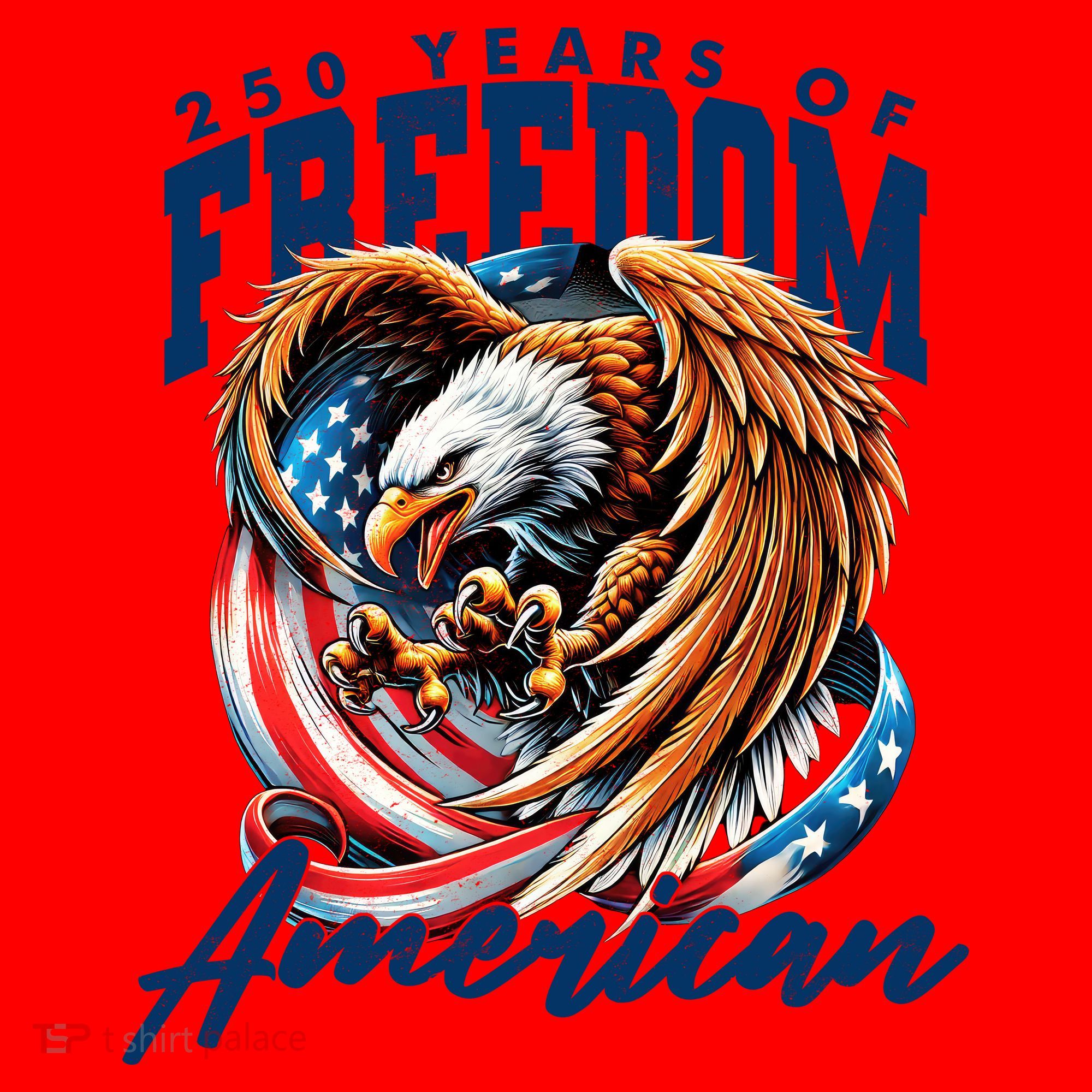 250 Years Of Freedom USA American Flag Eagle Santa Hat