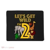 2 Year Old Zoo Birthday Safari Jungle Animal 2nd Gift Mousepad thumb 0