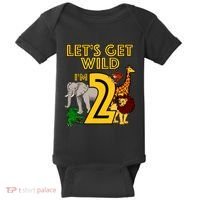 2 Year Old Zoo Birthday Safari Jungle Animal 2nd Gift Baby Bodysuit thumb 0