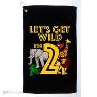 2 Year Old Zoo Birthday Safari Jungle Animal 2nd Gift Golf Towel thumb 0