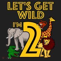 2 Year Old Zoo Birthday Safari Jungle Animal 2nd Gift Golf Towel thumb 3