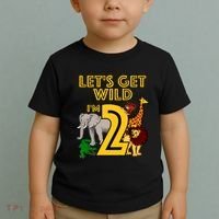 2 Year Old Zoo Birthday Safari Jungle Animal 2nd Gift Toddler T-Shirt thumb 2