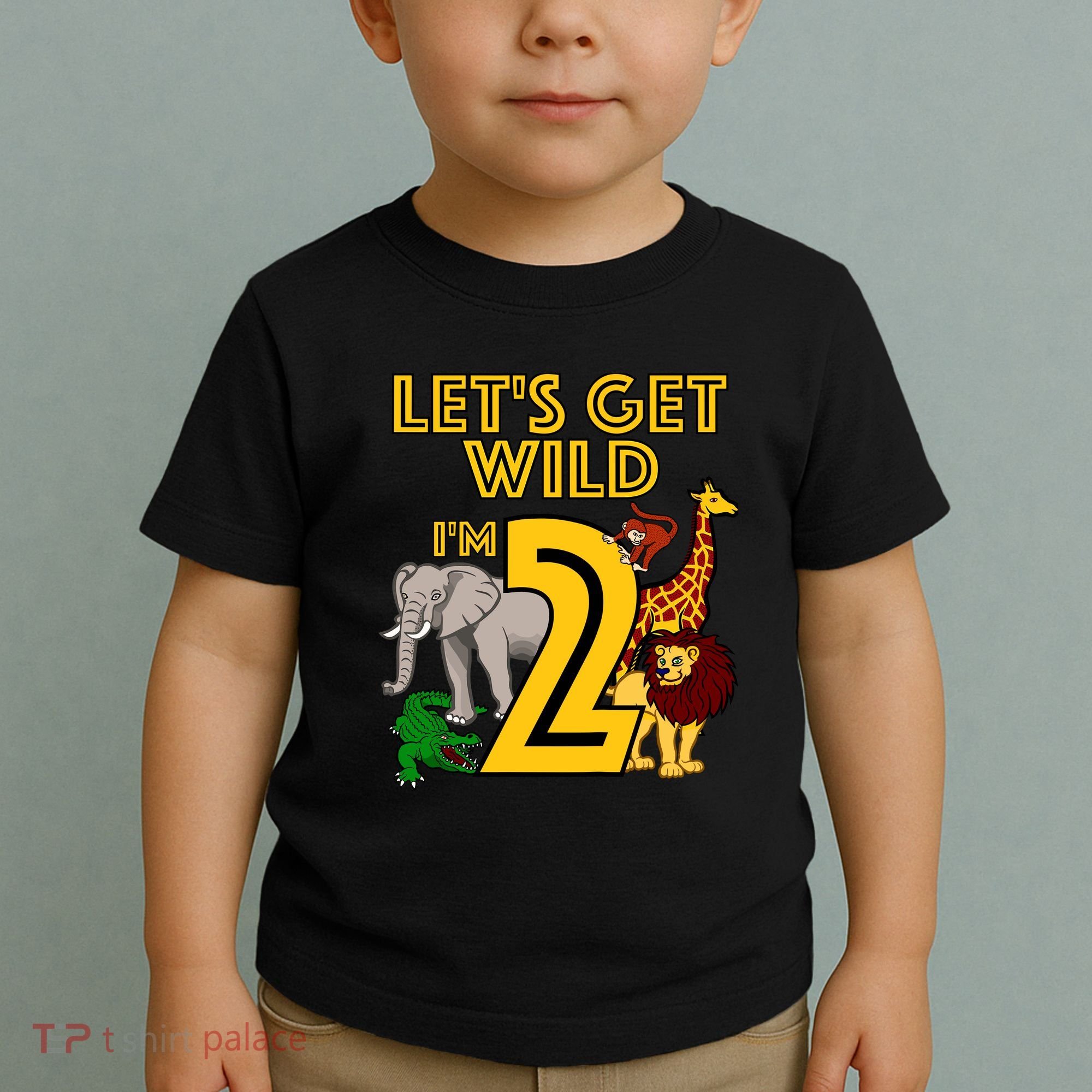 2 Year Old Zoo Birthday Safari Jungle Animal 2nd Gift Toddler T-Shirt