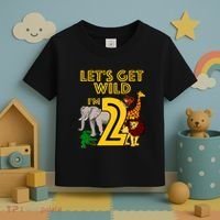 2 Year Old Zoo Birthday Safari Jungle Animal 2nd Gift Toddler T-Shirt thumb 3