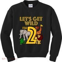 2 Year Old Zoo Birthday Safari Jungle Animal 2nd Gift Kids Sweatshirt thumb 0