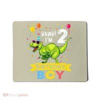 2 Year Old 2nd Birthday Boy T Rex Dinosaur T Mousepad thumb 0