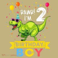 2 Year Old 2nd Birthday Boy T Rex Dinosaur T Mousepad thumb 1