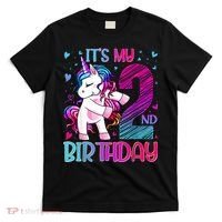 2 Years Old Unicorn Flossing 2nd Birthday Unicorn Party T-Shirt thumb 0