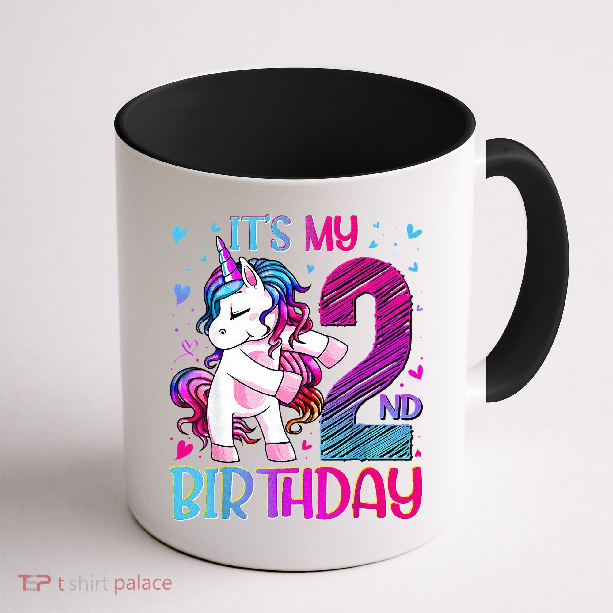 2 Years Old Unicorn Flossing 2nd Birthday Unicorn Party Coffee Mug