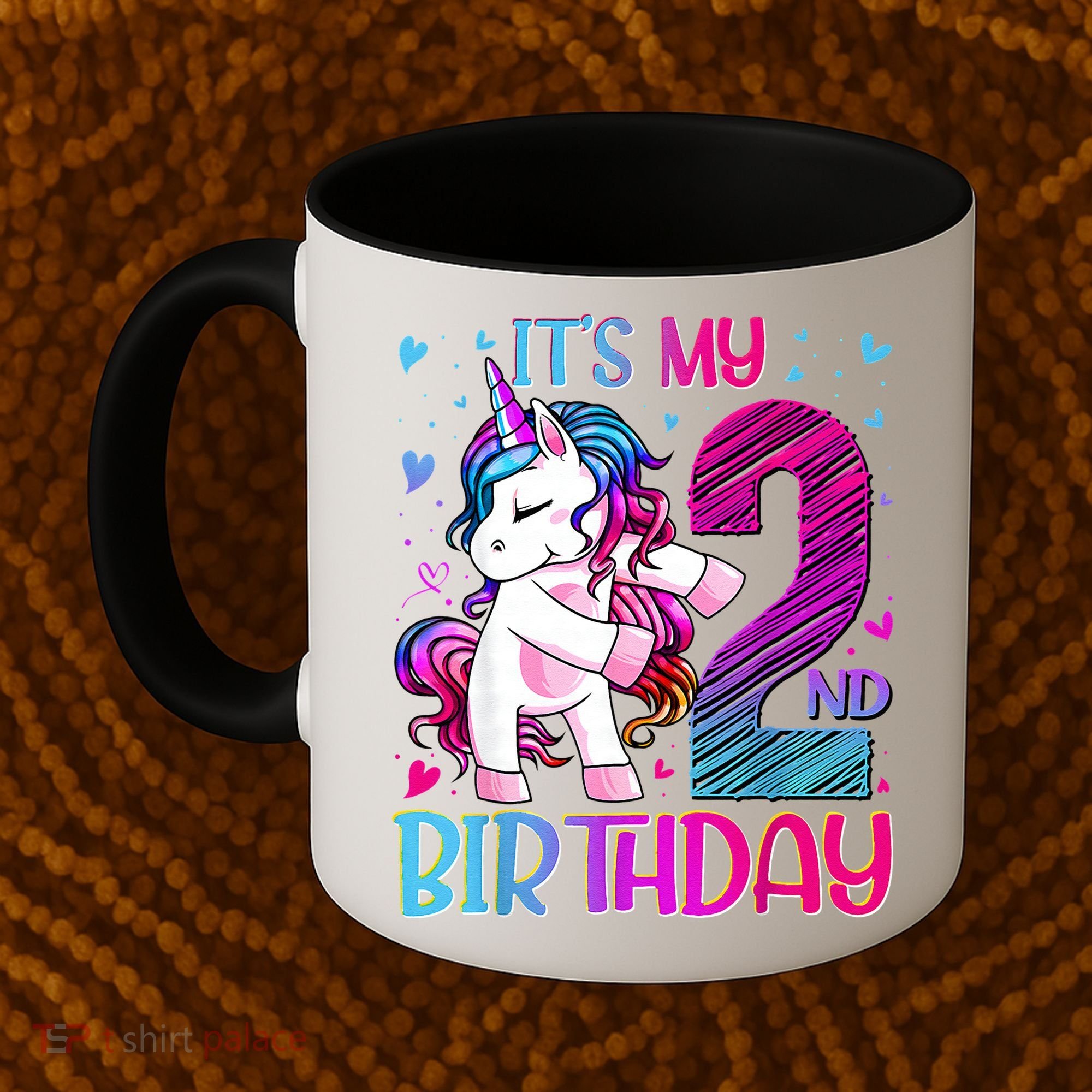 2 Years Old Unicorn Flossing 2nd Birthday Unicorn Party Coffee Mug