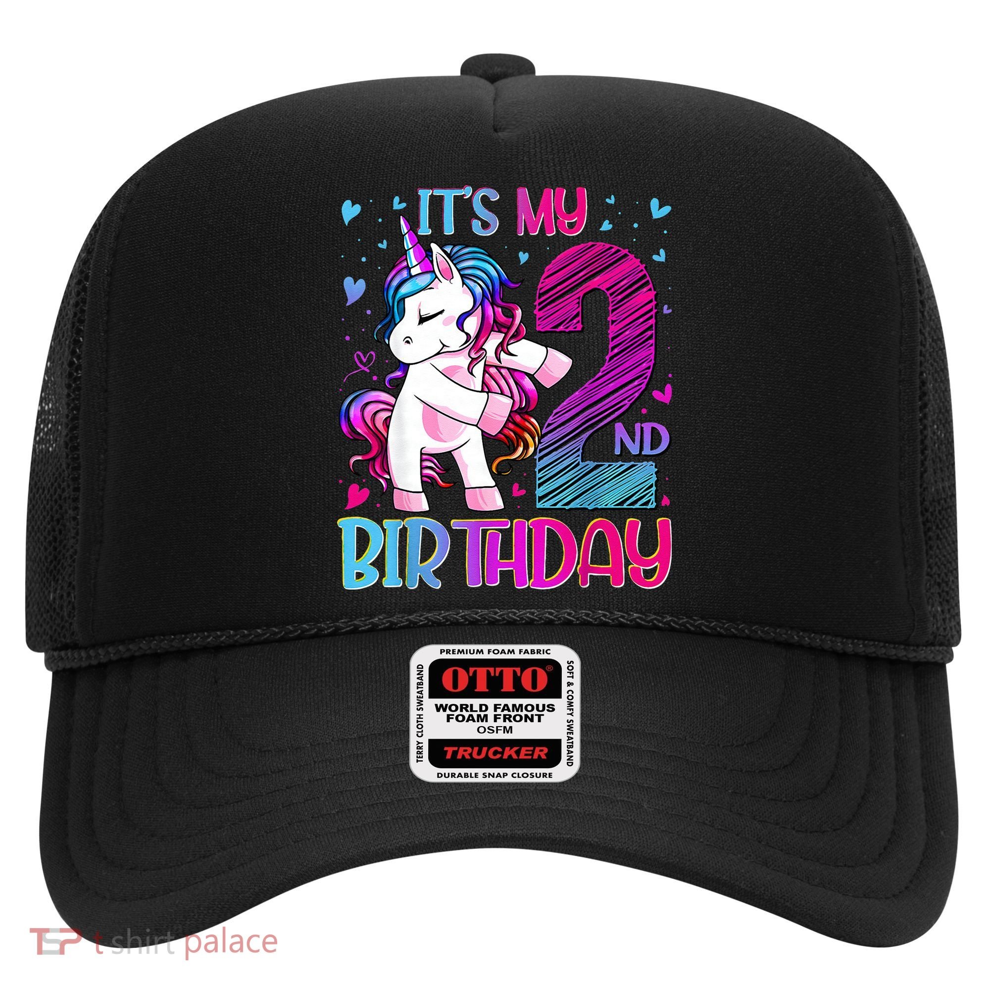 2 Years Old Unicorn Flossing 2nd Birthday Unicorn Party Hat