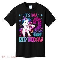 2 Years Old Unicorn Flossing 2nd Birthday Unicorn Party Kids T-Shirt thumb 0