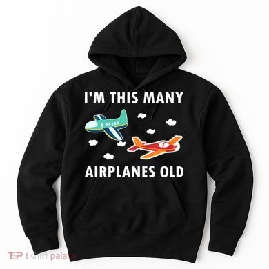 2 Years Old Airplanes Old 2nd Birthday Hoodie
