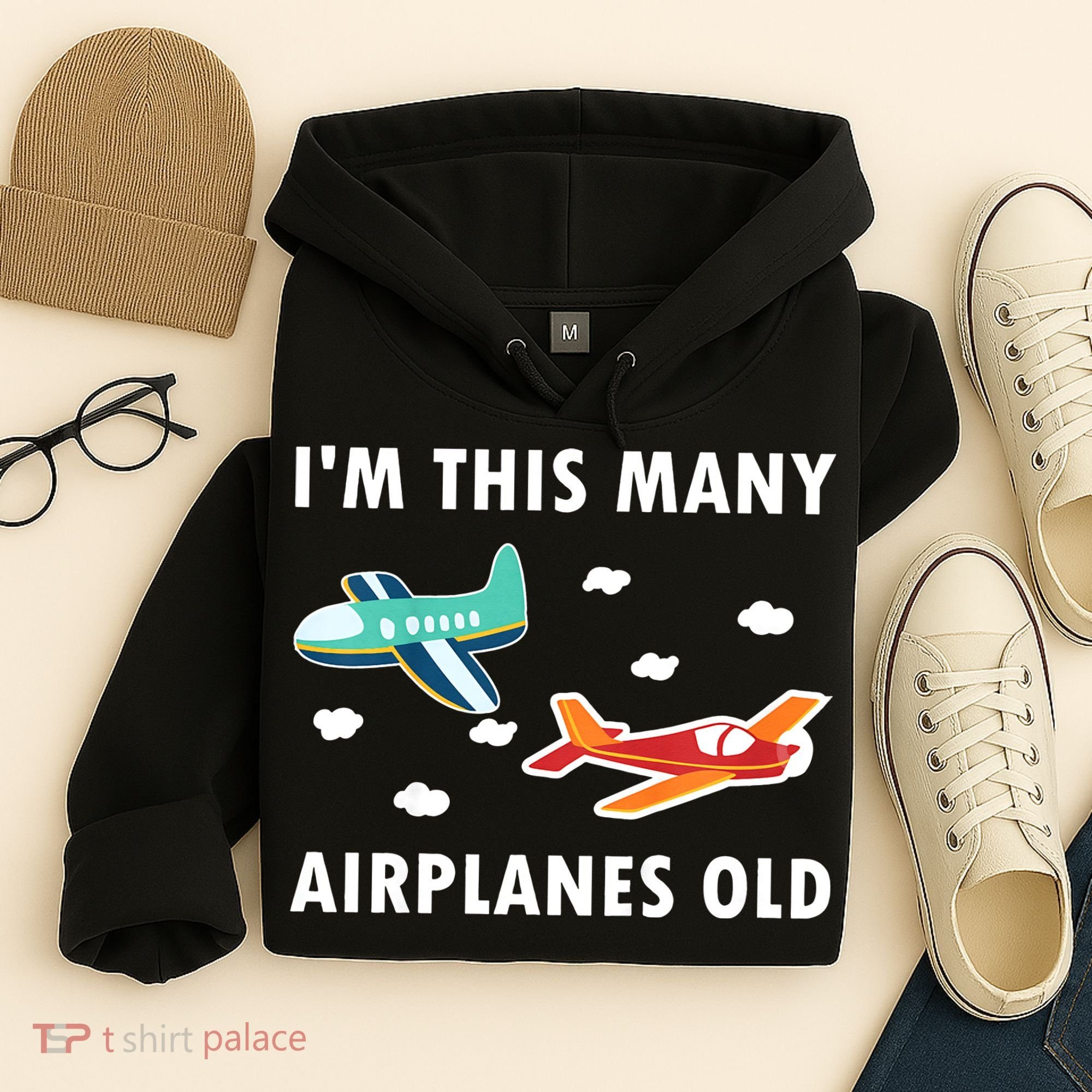2 Years Old Airplanes Old 2nd Birthday Hoodie
