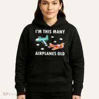 2 Years Old Airplanes Old 2nd Birthday Hoodie thumb 5