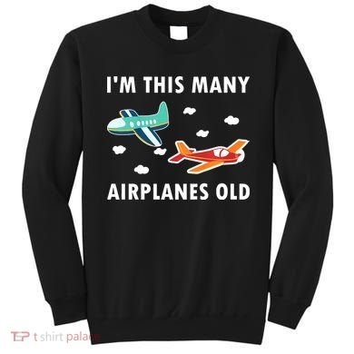 2 Years Old Airplanes Old 2nd Birthday Sweatshirt