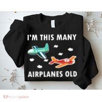 2 Years Old Airplanes Old 2nd Birthday Sweatshirt thumb 2