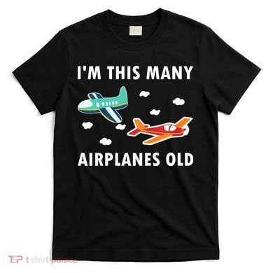 2 Years Old Airplanes Old 2nd Birthday T-Shirt