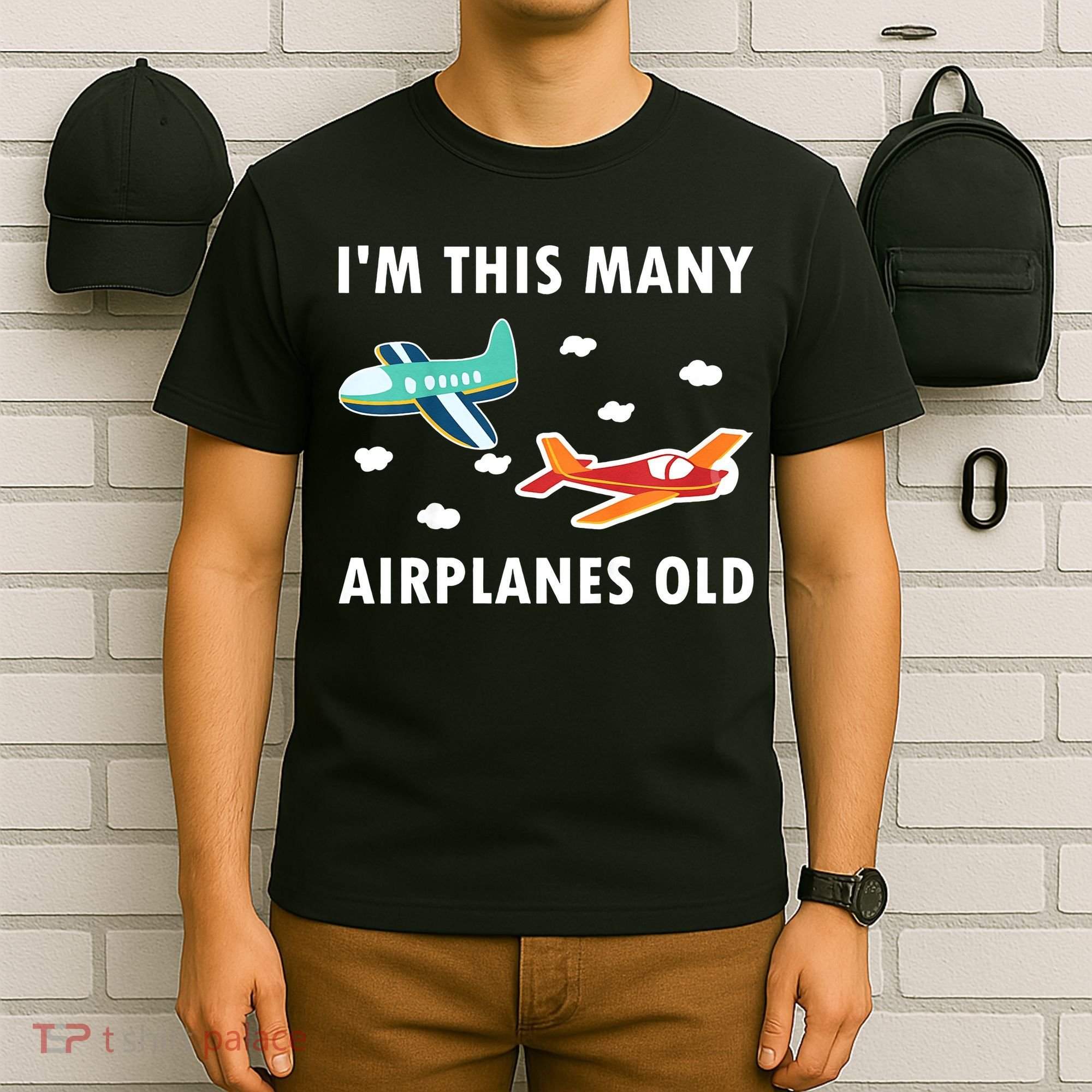 2 Years Old Airplanes Old 2nd Birthday T-Shirt