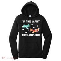 2 Years Old Airplanes Old 2nd Birthday Women's Hoodie thumb 0
