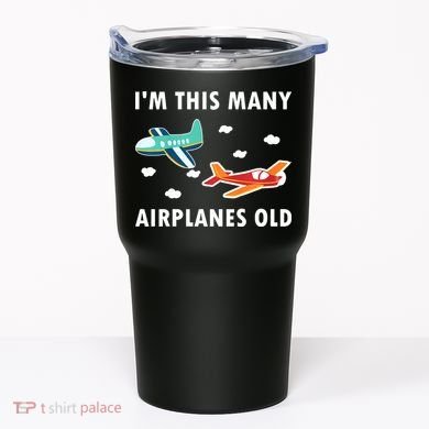 2 Years Old Airplanes Old 2nd Birthday Tumbler