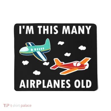 2 Years Old Airplanes Old 2nd Birthday Mousepad