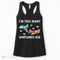 2 Years Old Airplanes Old 2nd Birthday Women's Tank Top thumb 0