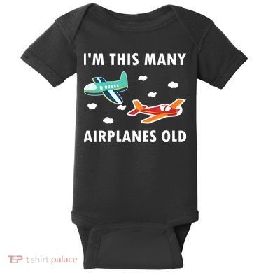 2 Years Old Airplanes Old 2nd Birthday Baby Bodysuit
