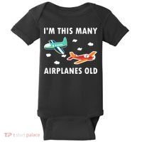 2 Years Old Airplanes Old 2nd Birthday Baby Bodysuit thumb 0