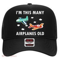 2 Years Old Airplanes Old 2nd Birthday Hat thumb 0