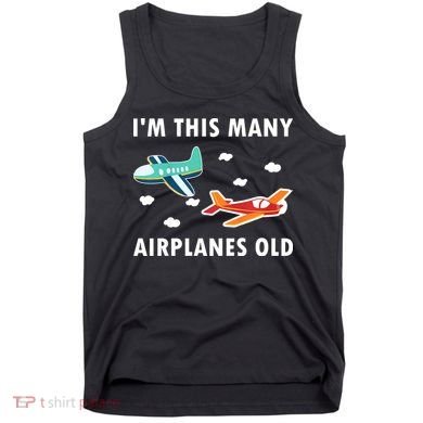 2 Years Old Airplanes Old 2nd Birthday Tank Top