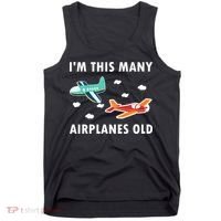 2 Years Old Airplanes Old 2nd Birthday Tank Top thumb 0