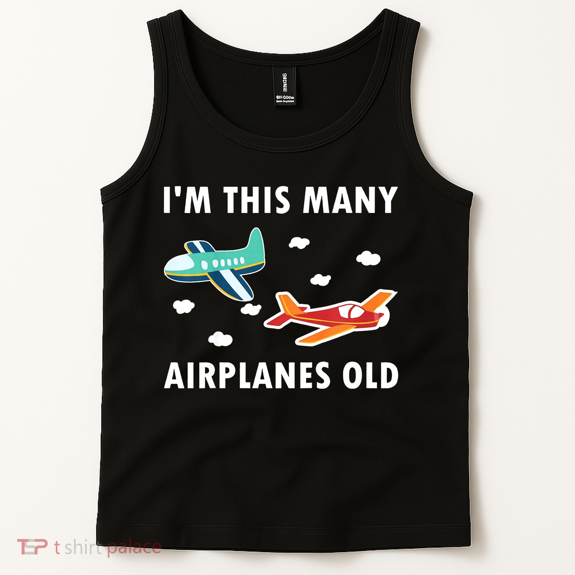 2 Years Old Airplanes Old 2nd Birthday Tank Top
