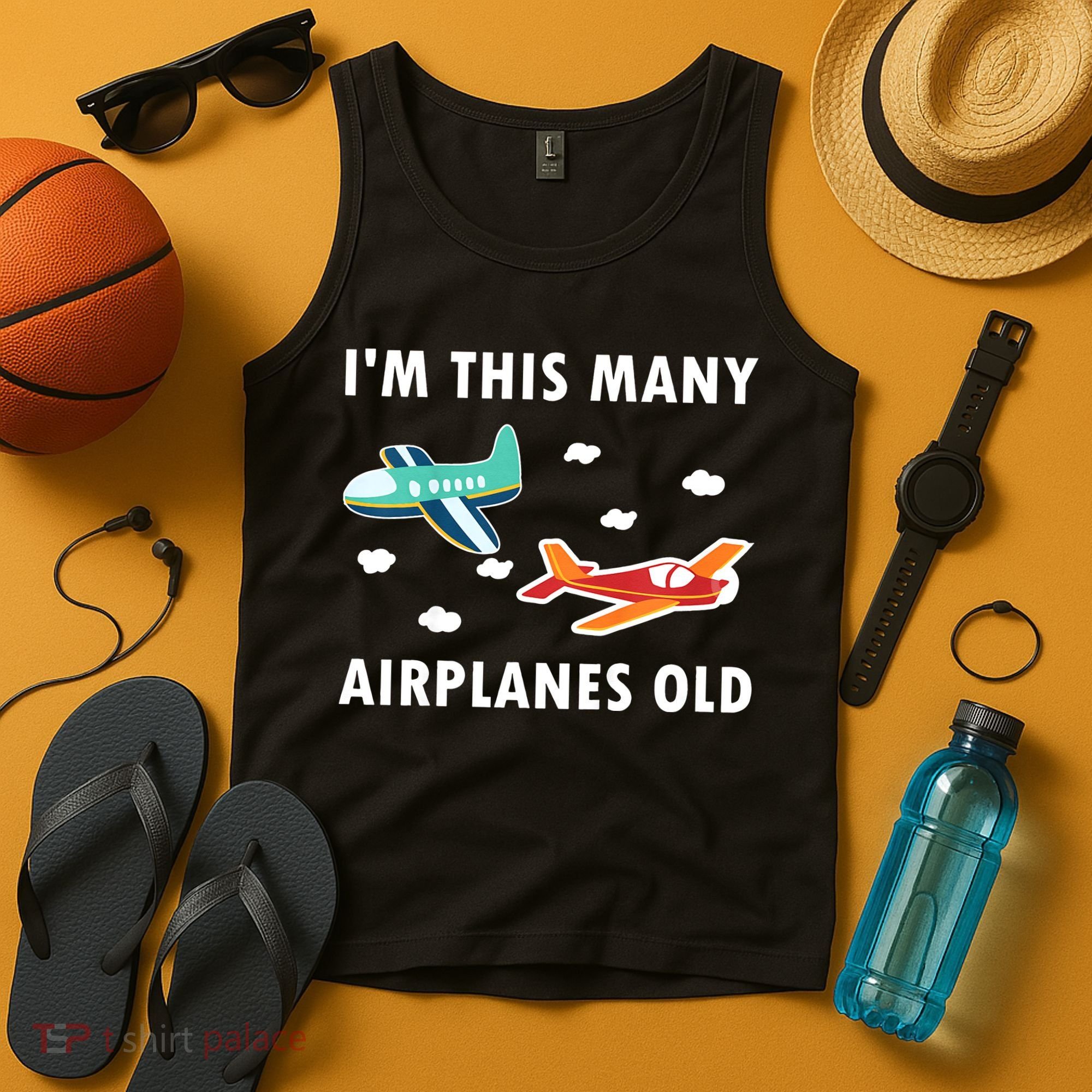 2 Years Old Airplanes Old 2nd Birthday Tank Top