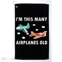 2 Years Old Airplanes Old 2nd Birthday Golf Towel thumb 0