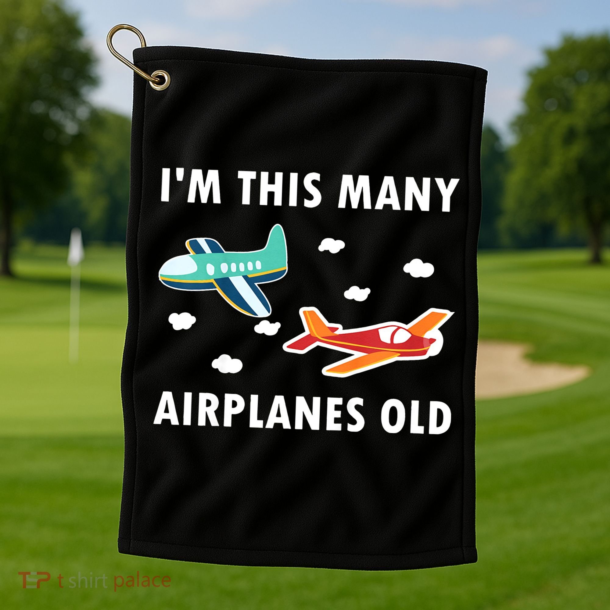 2 Years Old Airplanes Old 2nd Birthday Golf Towel