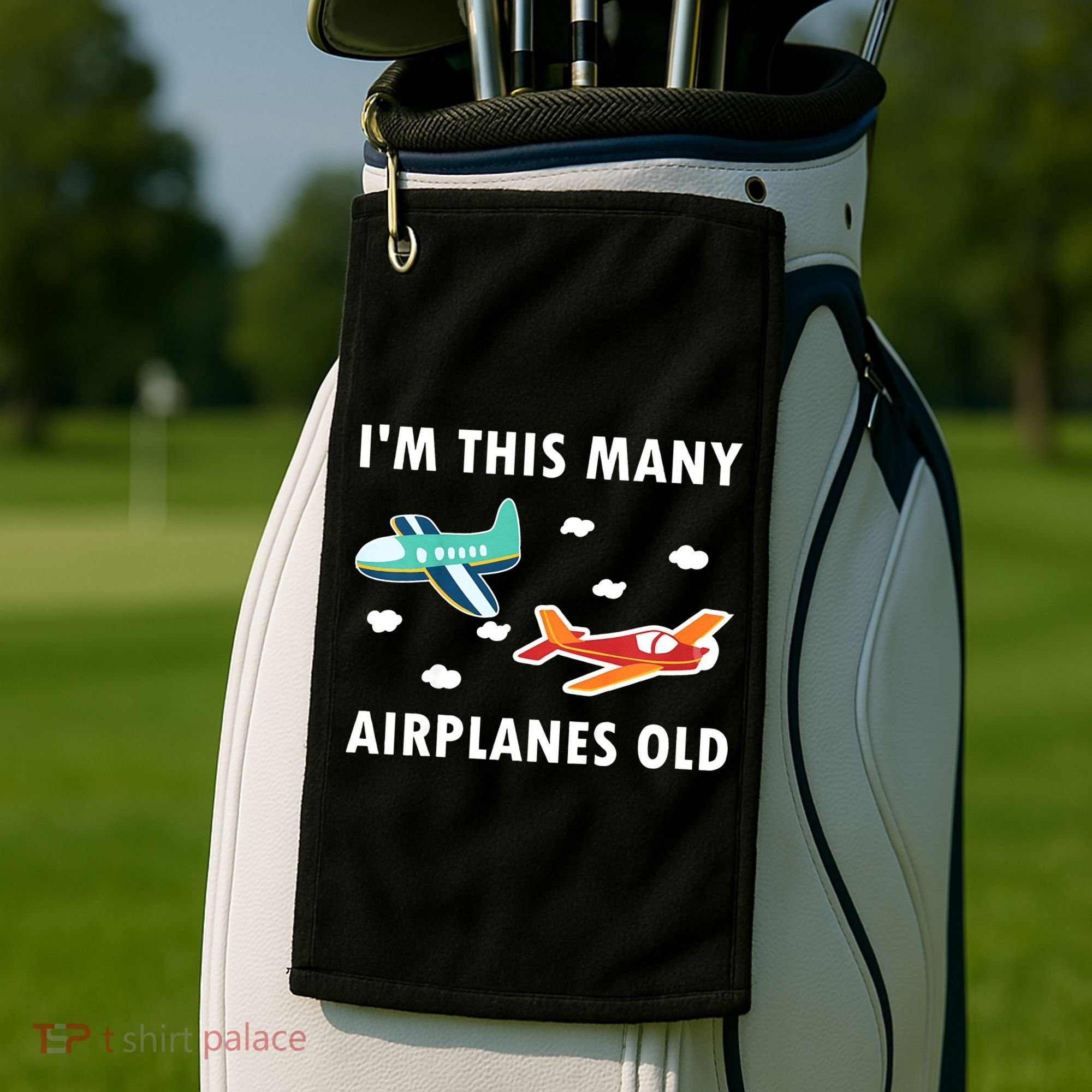2 Years Old Airplanes Old 2nd Birthday Golf Towel