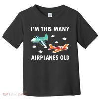 2 Years Old Airplanes Old 2nd Birthday Toddler T-Shirt thumb 0
