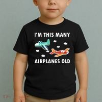 2 Years Old Airplanes Old 2nd Birthday Toddler T-Shirt thumb 2