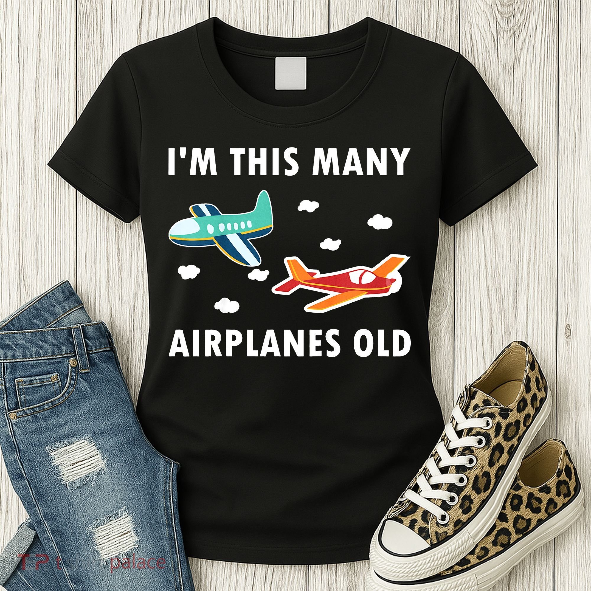 2 Years Old Airplanes Old 2nd Birthday Women's T-Shirt