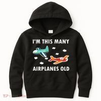 2 Years Old Airplanes Old 2nd Birthday Kids Hoodie thumb 0
