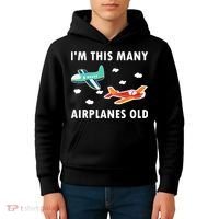 2 Years Old Airplanes Old 2nd Birthday Kids Hoodie thumb 4